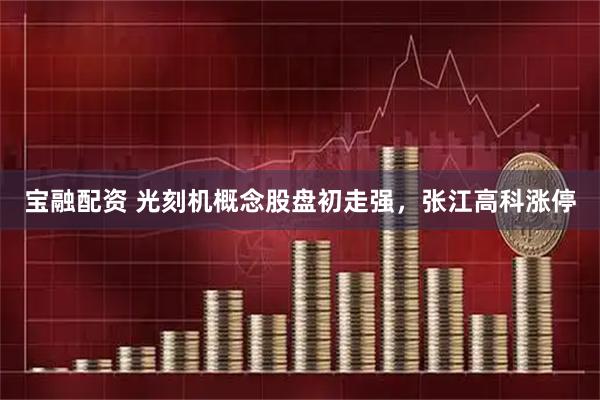 宝融配资 光刻机概念股盘初走强，张江高科涨停